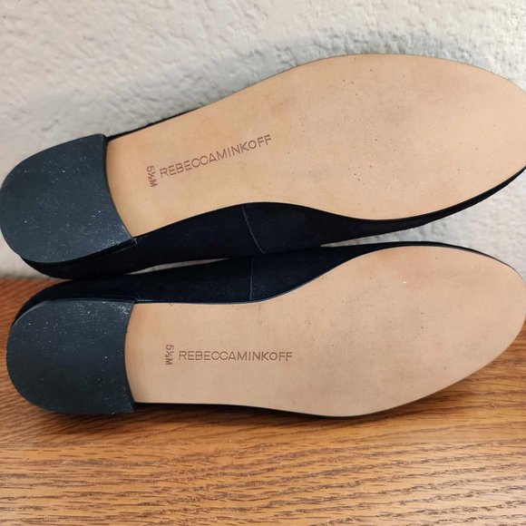 New Rebecca Minkoff Raine Embroidered Suede Loafers - Size 5 - Picture 5 of 8